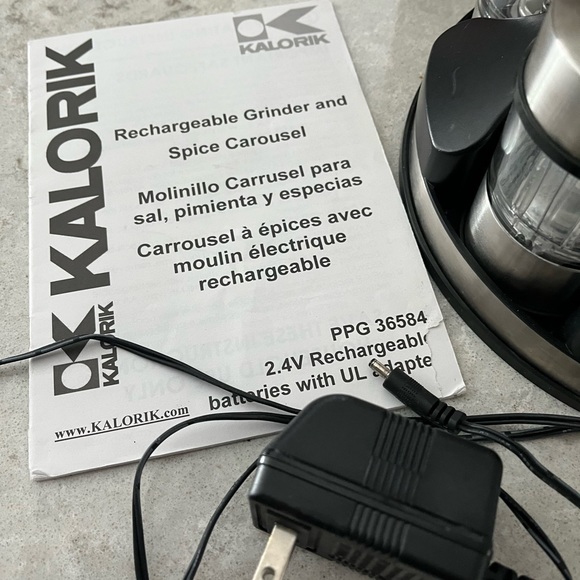 Kalorik rechargeable grinder and spice carousel, like new - Picture 5 of 8